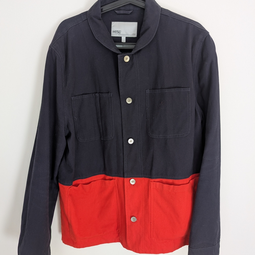 Wesc Red and Blue Vest with Sporty Color Blocking